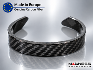 Carbon Fiber Bracelet - Green QV Clover Design 