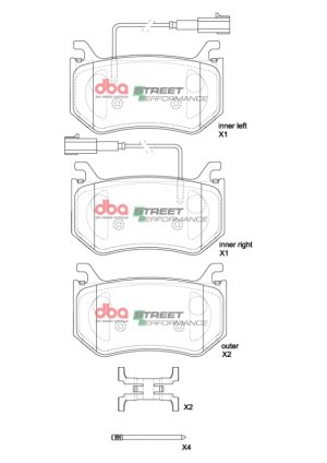 Alfa Romeo Giulia Brake Pads - Rear - DBA - SP Performance - `17-`27