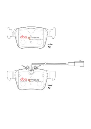 Alfa Romeo Giulia Brake Pads - Rear - DBA - XP Performance - `17-`19