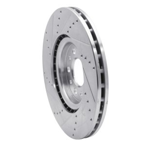 Alfa Romeo TONALE Brake Rotor (1) - Front Right - DFC - Drilled & Slotted - Silver - `14-`25 Alfa Romeo TONALE Brake Rotor (1) - Front Right - DFC - Drilled & Slotted - Silver - `14-`25