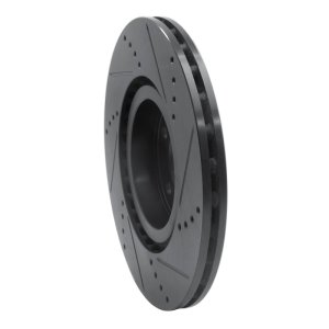 Alfa Romeo 164 Brake Rotor (1) - Front Left - DFC - Drilled & Slotted - Black - `91-`20 Alfa Romeo 164 Brake Rotor (1) - Front Left - DFC - Drilled & Slotted - Black - `91-`20