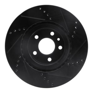 Alfa Romeo 164 Brake Rotor (1) - Front Left - DFC - Drilled & Slotted - Black - `91-`20 Alfa Romeo 164 Brake Rotor (1) - Front Left - DFC - Drilled & Slotted - Black - `91-`20