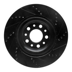 Alfa Romeo GIULIA Brake Rotor (1) - Rear Left - DFC - Drilled & Slotted - Black - `17-`25 Alfa Romeo GIULIA Brake Rotor (1) - Rear Left - DFC - Drilled & Slotted - Black - `17-`25