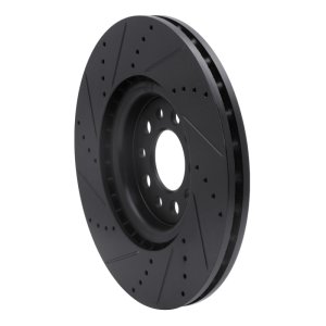 Alfa Romeo TONALE Brake Rotor (1) - Front Right - DFC - Drilled & Slotted - Black - `14-`25