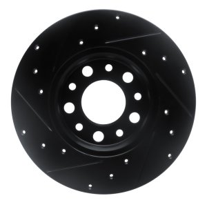 Alfa Romeo Tonale Brake Rotor (1) - Rear Right - DFC - Drilled & Slotted - Black - `15-`25