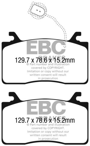 Alfa Romeo Guilia Brake Pads - Front - EBC - Redstuff - `16-`27