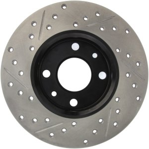 Alfa Romeo 146 Brake Rotors (2) - Front and Rear Left - Stoptech - Slotted & Drilled Sport - Black - `96-`00