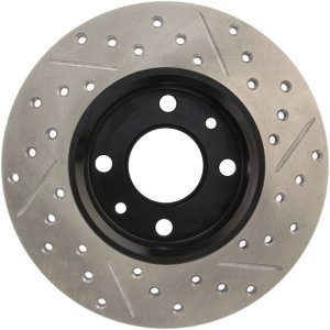 Alfa Romeo 146 Brake Rotors (1) - Stoptech - Slotted & Drilled - Black - `96-`00