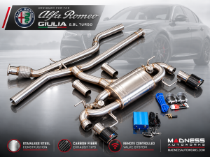Alfa Romeo Giulia Performance Exhaust - 2.0L - Corsa Forza Performance - Valved