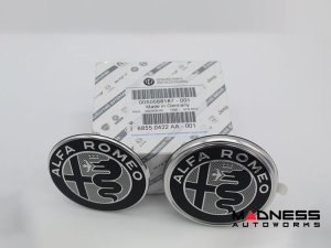 Alfa Romeo Stelvio Emblems - Front + Back Set - GTAm - Genuine Mopar