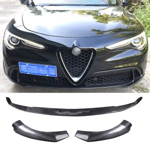 Alfa Romeo Stelvio Front Bumper Carbon Fiber Trim - 3 piece set 