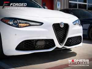 Alfa Romeo Giulia Front V Shield Grill Frame - Carbon Fiber - Forged Carbon - Feroce Carbon