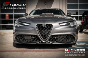 Alfa Romeo Giulia Front V Shield Grill Frame - Carbon Fiber - Forged Carbon - Feroce Carbon