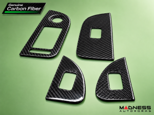 Alfa Romeo Giulia Door Trim - Window Switch Trim Kit - Carbon Fiber - Feroce Carbon