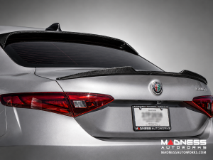 Alfa Romeo Giulia Trunk Spoiler - Carbon Fiber - QV Style - Feroce Carbon 