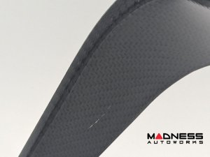 Alfa Romeo Giulia Front Canards - Carbon Fiber - V2 - Feroce Carbon - Sport/ Ti/ Veloce - Scratch And Dent