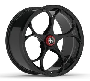 Alfa Romeo Stelvio Custom Wheels - set of 4 - KuhlFX - Forged - GTAm Style - 21" - Gloss Black