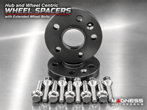 Alfa Romeo Giulia Wheel Spacers - MADNESS - 5mm & 15mm - set of 4 w/ extended bolts