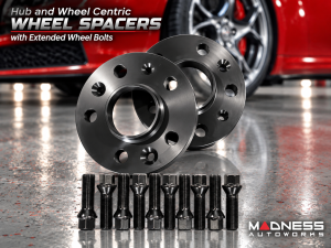 Alfa Romeo Giulia Wheel Spacers - MADNESS - 5mm & 15mm - set of 4 w/ extended bolts