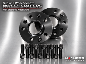 Alfa Romeo Stelvio Wheel Spacers - MADNESS - 5mm & 15mm - set of 4 w/ extended bolts Alfa Romeo Stelvio Wheel Spacers - MADNESS - 5mm & 15mm - set of 4 w/ extended bolts