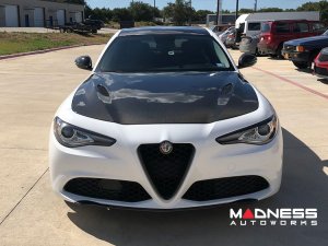 Alfa Romeo Giulia Front Spoiler - Carbon Fiber - QV Style - MADNESS - Base Model 