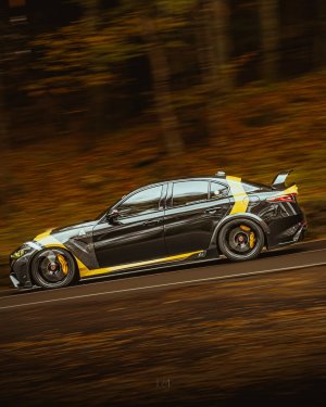 Alfa Romeo Giulia Quadrifoglio GTAm Conversion Kit by PariS'5 GaraGe - Side Skirts - Carbon Fiber