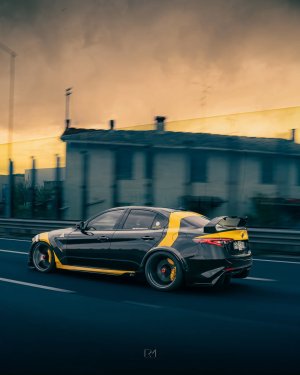 Alfa Romeo Giulia Quadrifoglio GTAm Conversion Kit by PariS'5 GaraGe - Side Skirts - Carbon Fiber