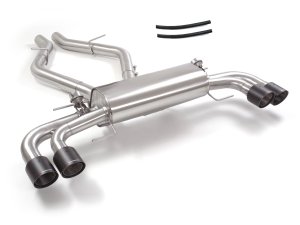 Alfa Romeo Giulia Performance Exhaust - 2.9L QV - Ragazzon - Evo Line - Axle Back w/ Vacuum Operated Valve - Dual Exit/ Quad Carbon Fiber Tips 