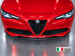 Alfa Romeo Giulia Front Spoiler - Carbon Fiber - Italia Style - Stile Italia - Base Model - V1 - One Piece Design 