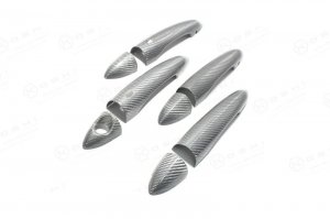 Alfa Romeo Giulia Exterior Door Handle Cover Set - Carbon Fiber - White Candy
