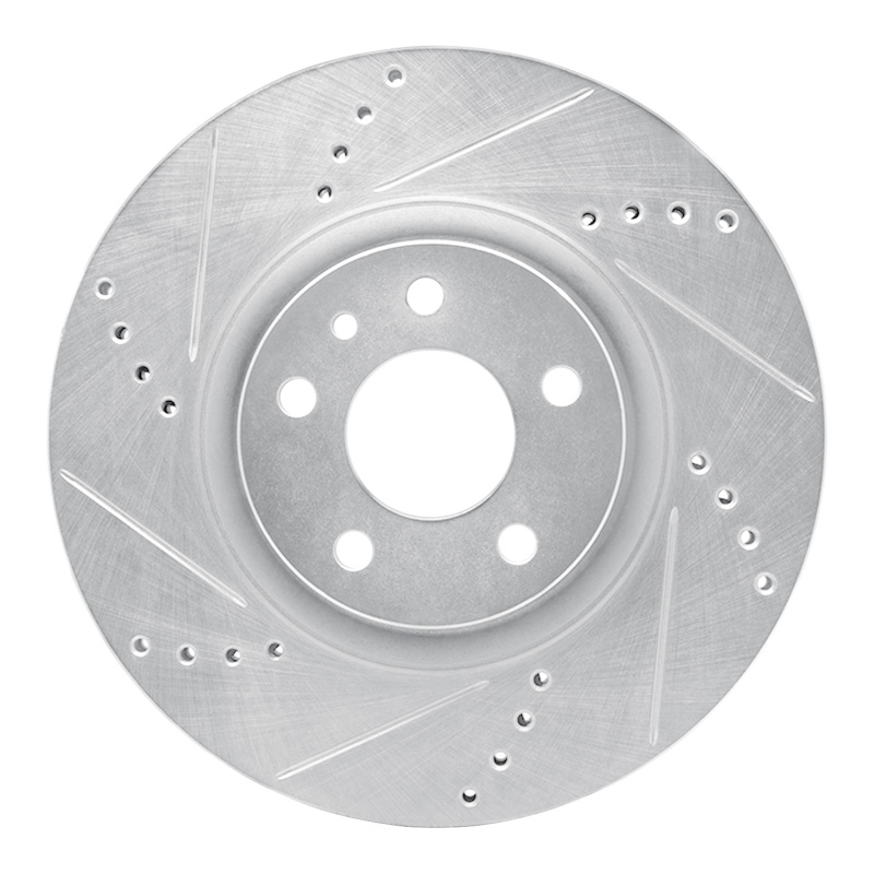Alfa Romeo 164 Brake Rotor (1) - Front Left - DFC - Drilled & Slotted - Silver - `91-`00 Alfa Romeo 164 Brake Rotor (1) - Front Left - DFC - Drilled & Slotted - Silver - `91-`00