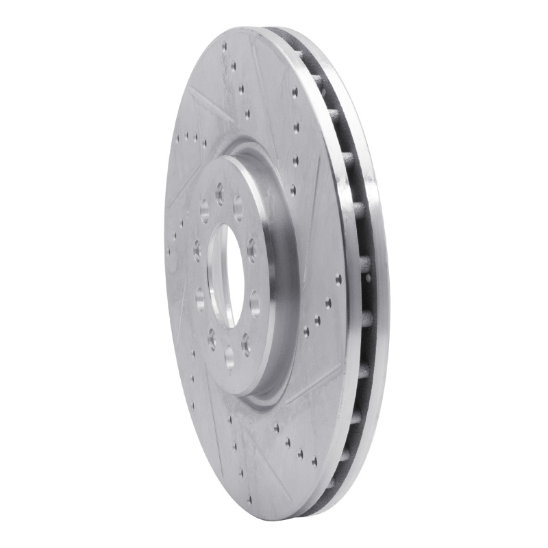 Alfa Romeo TONALE Brake Rotor (1) - Front Right - DFC - Drilled & Slotted - Silver - `14-`25 Alfa Romeo TONALE Brake Rotor (1) - Front Right - DFC - Drilled & Slotted - Silver - `14-`25