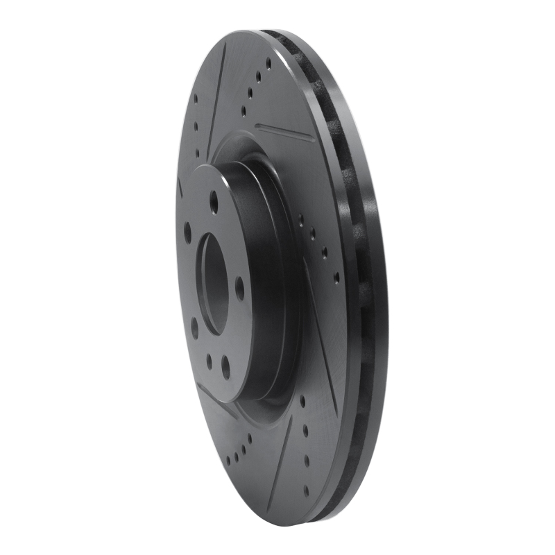 Alfa Romeo 164 Brake Rotor (1) - Front Left - DFC - Drilled & Slotted - Black - `91-`20 Alfa Romeo 164 Brake Rotor (1) - Front Left - DFC - Drilled & Slotted - Black - `91-`20