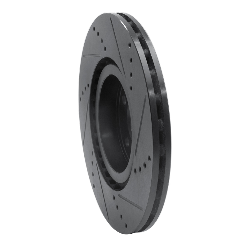 Alfa Romeo 164 Brake Rotor (1) - Front Left - DFC - Drilled & Slotted - Black - `91-`20 Alfa Romeo 164 Brake Rotor (1) - Front Left - DFC - Drilled & Slotted - Black - `91-`20