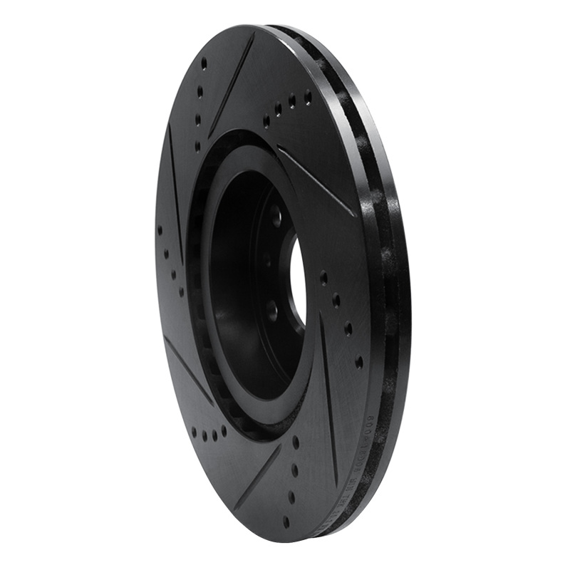 Alfa Romeo 164 Brake Rotor (1) - Front Right - DFC - Drilled & Slotted - Black - `91-`20 Alfa Romeo 164 Brake Rotor (1) - Front Right - DFC - Drilled & Slotted - Black - `91-`20