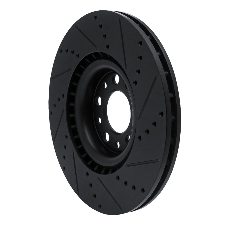 Alfa Romeo GIULIA Brake Rotor (1) - Front Left - DFC - Drilled & Slotted - Black - `17-`25 Alfa Romeo GIULIA Brake Rotor (1) - Front Left - DFC - Drilled & Slotted - Black - `17-`25