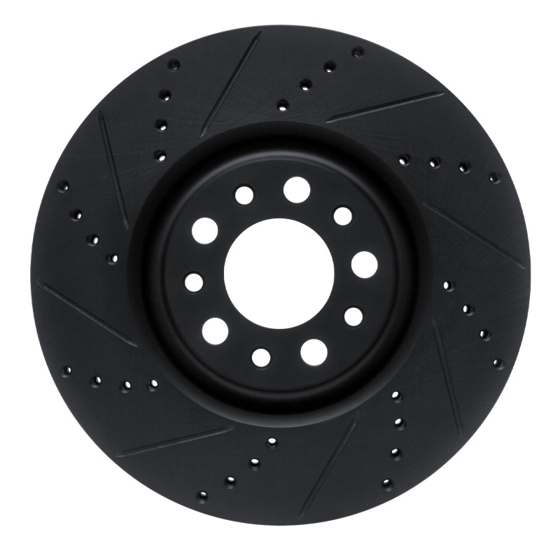 Alfa Romeo GIULIA Brake Rotor (1) - Front Left - DFC - Drilled & Slotted - Black - `17-`25 Alfa Romeo GIULIA Brake Rotor (1) - Front Left - DFC - Drilled & Slotted - Black - `17-`25