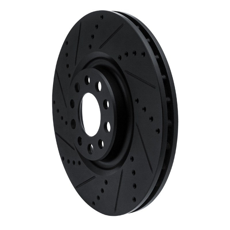 Alfa Romeo GIULIA Brake Rotor (1) - Front Left - DFC - Drilled & Slotted - Black - `17-`25 Alfa Romeo GIULIA Brake Rotor (1) - Front Left - DFC - Drilled & Slotted - Black - `17-`25