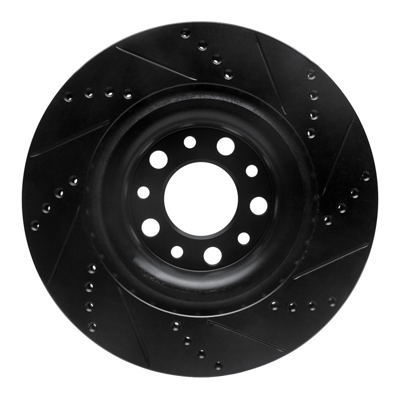 Alfa Romeo GIULIA Brake Rotor (1) - Rear Left - DFC - Drilled & Slotted - Black - `17-`25 Alfa Romeo GIULIA Brake Rotor (1) - Rear Left - DFC - Drilled & Slotted - Black - `17-`25