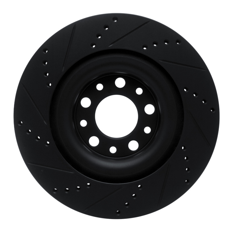 Alfa Romeo GIULIA Brake Rotor (1) - Rear Right - DFC - Drilled & Slotted - Black - `17-`25 Alfa Romeo GIULIA Brake Rotor (1) - Rear Right - DFC - Drilled & Slotted - Black - `17-`25