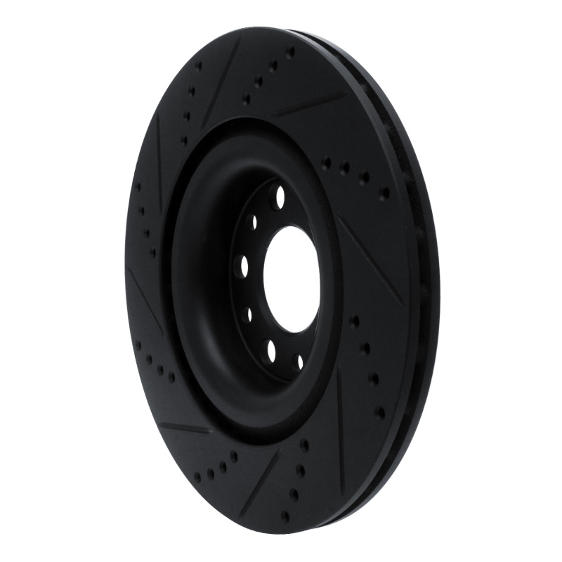 Alfa Romeo GIULIA Brake Rotor (1) - Rear Right - DFC - Drilled & Slotted - Black - `17-`25 Alfa Romeo GIULIA Brake Rotor (1) - Rear Right - DFC - Drilled & Slotted - Black - `17-`25