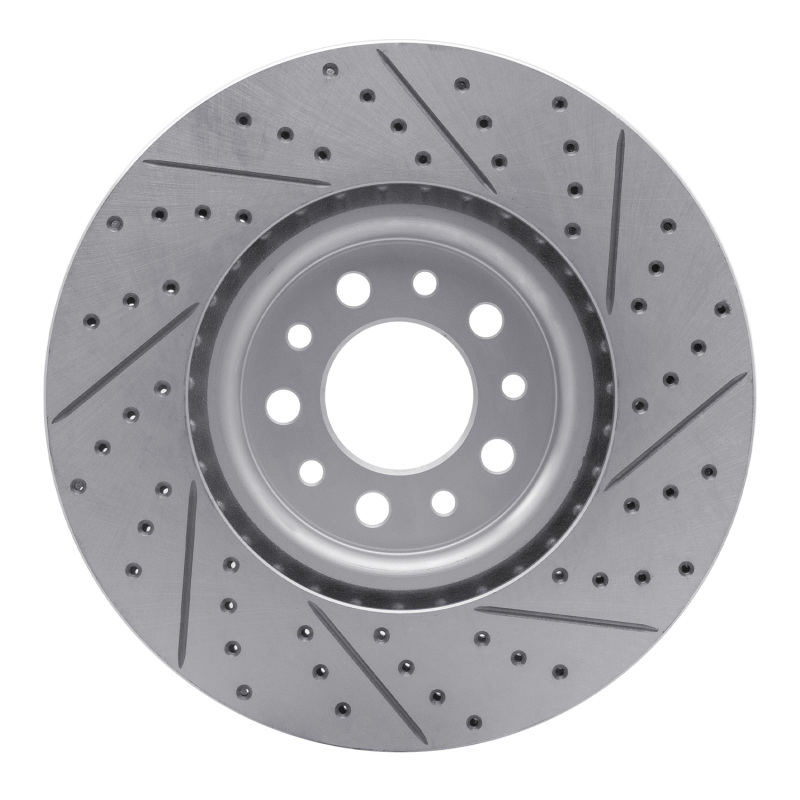 Alfa Romeo Tonale Brake Rotor (1) - Front Left - DFC - Drilled & Slotted Geoperformance - `14-`26 Alfa Romeo Tonale Brake Rotor (1) - Front Left - DFC - Drilled & Slotted Geoperformance - `14-`26