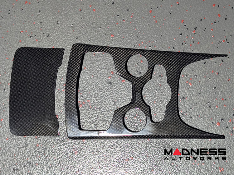 Alfa Romeo Stelvio Shift Console Trim - Carbon Fiber - '20+ models - Feroce Carbon - 2 Piece Set Alfa Romeo Stelvio Shift Console Trim - Carbon Fiber - '20+ models - Feroce Carbon - 2 Piece Set