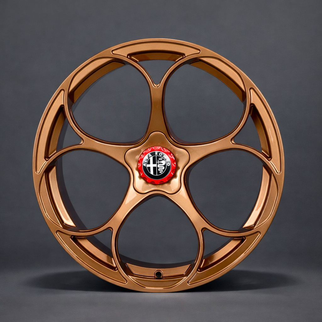Alfa Romeo Stelvio Custom Wheels - set of 4 - KuhlFX - Forged - GTAm Style - 21" - Gloss Bronze Alfa Romeo Stelvio Custom Wheels - set of 4 - KuhlFX - Forged - GTAm Style - 21" - Gloss Bronze