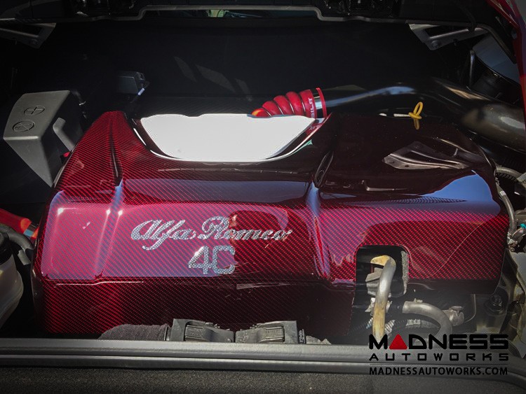 Alfa Romeo 4C Carbon Fiber Engine Cover - Red