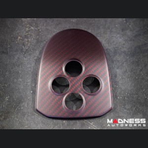 Alfa Romeo 4C Central MTA Control Cover - Carbon Fiber - Dark Red Matte Finish