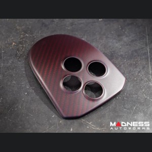 Alfa Romeo 4C Central MTA Control Cover - Carbon Fiber - Dark Red Matte Finish