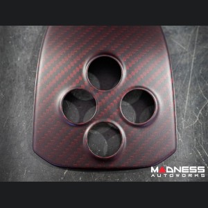 Alfa Romeo 4C Central MTA Control Cover - Carbon Fiber - Dark Red Matte Finish