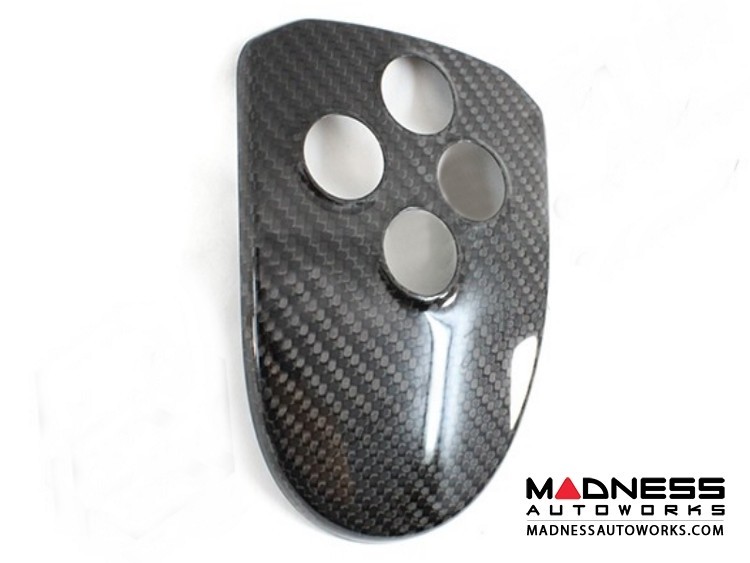 Alfa Romeo 4C Central MTA Control Cover - Carbon Fiber - Red Candy
