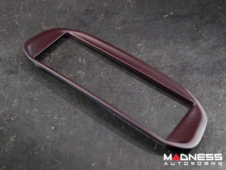 Alfa Romeo 4C Carbon Fiber Radio Cover Frame - Dark Red Candy